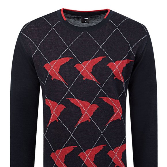 TWEEN Exclusive Navy/Red Knitwear - Picture 1 of 2